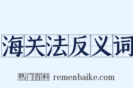 海关法反义词是什么意思的图片